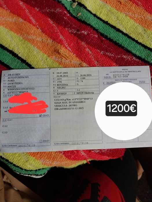 Vand Ford Focus 2003