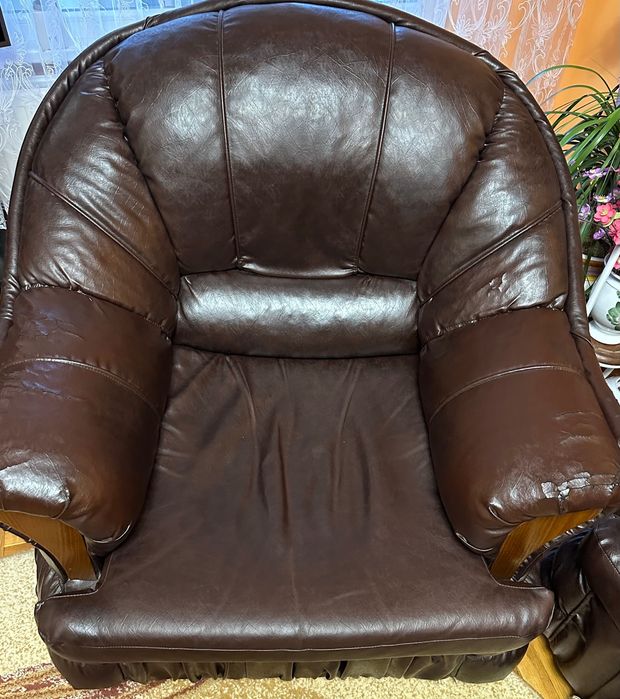 Качествена Холна Гарнитура - Еко Кожа - Меки мебели