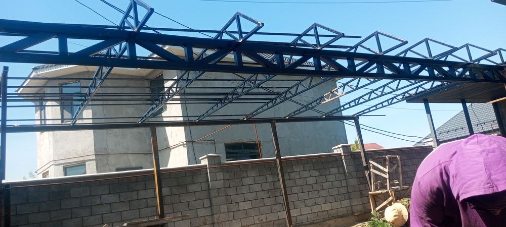 Металлокаркас лестницы навесы