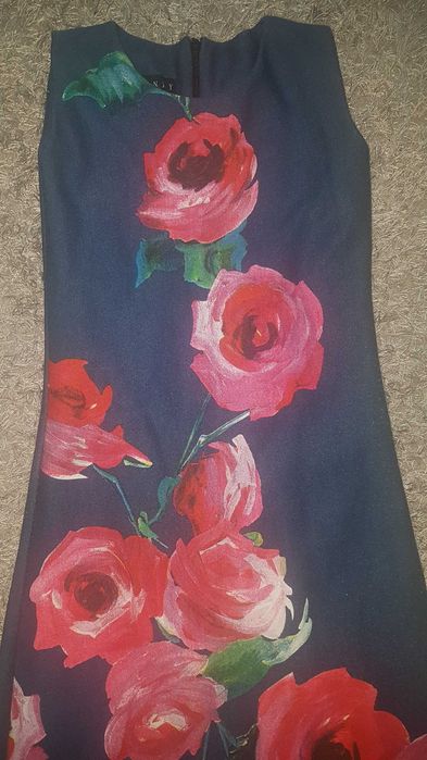 Рокля акварелни рози с болеро