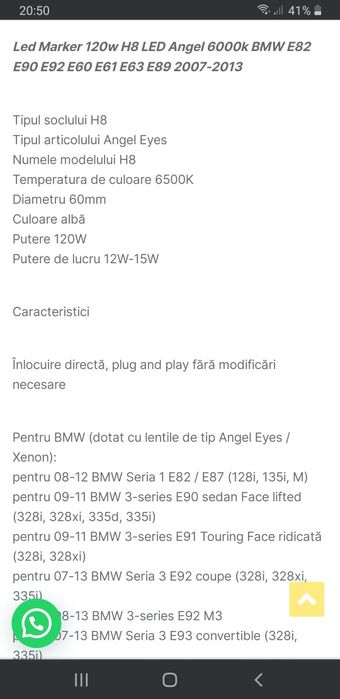 Becuri LED pentru BMW