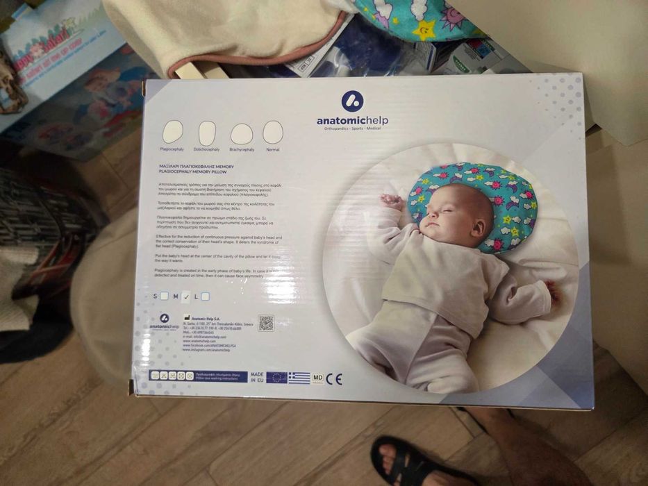 3D възглавница (размер M, 1-12 м) против плоска глава