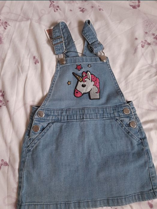 rochie rochita primark ponei blugi 2 3 ani 98 noua cu eticheta