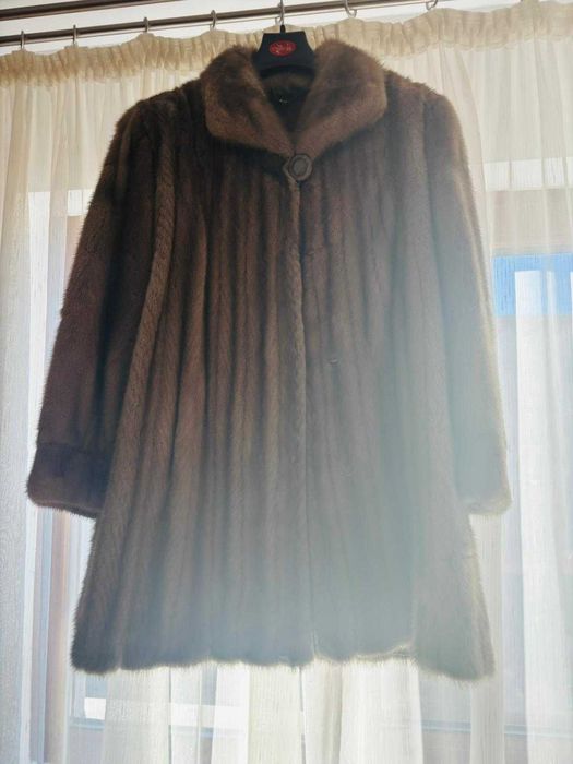 Vand haina de blana naturala, nurca, 3/4, Blancris, marimea 46