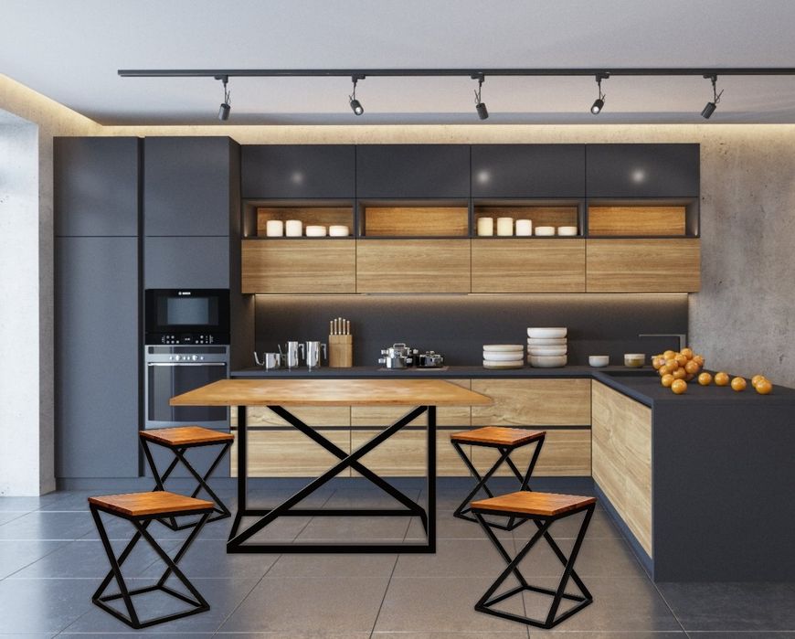 Набор стол и 4 стула , лофт