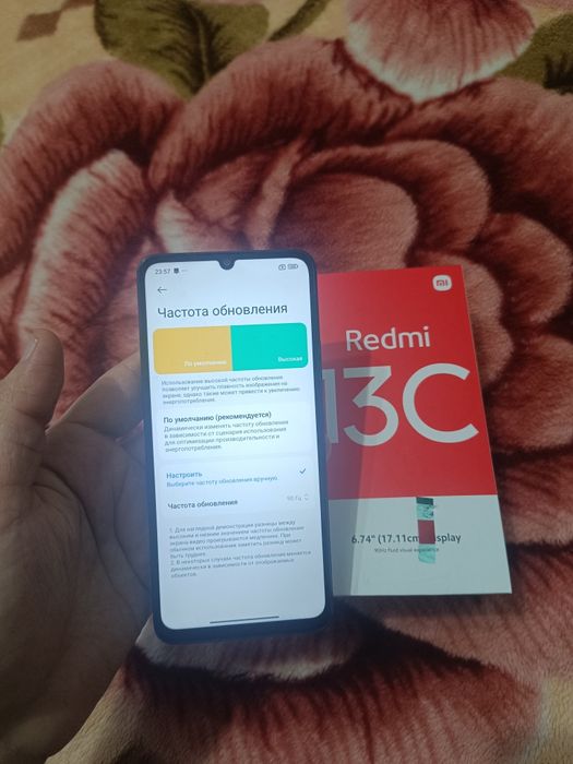 Xiaomi Redmi 13C 8+8/256GB Black Igravoy Karobka Holati Yaxshi Otlicni