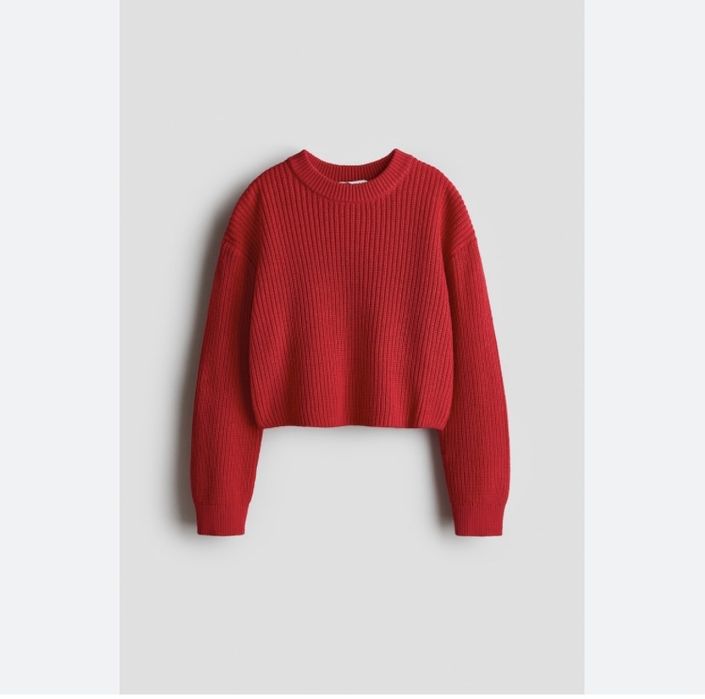 Zara червен пуловер