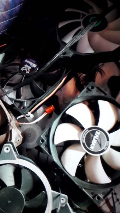 Ventilatoare calculator fan 120 mm 80 mm cu lumini sau fara stare buna