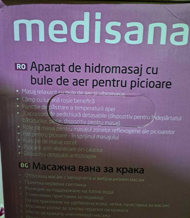 Aparat de hidromasaj cu bule pentru picioare Medisana