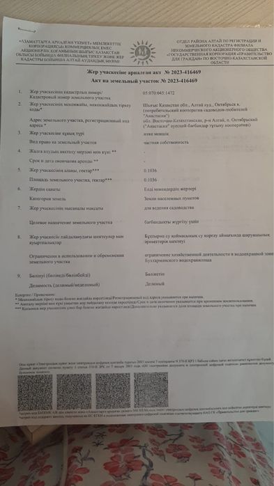 Продается земельный участок
