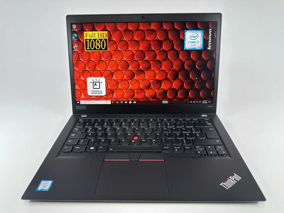 Laptop Lenovo T490s i7 16 gb_512 ssd 14 inch Full HD Garantie 12 luni
