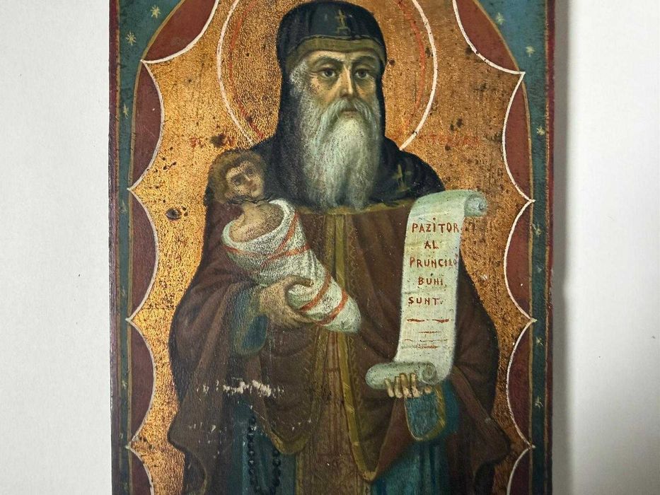 Icoană pe lemn „Sf. Stelian”, școală românescă, sec. XX