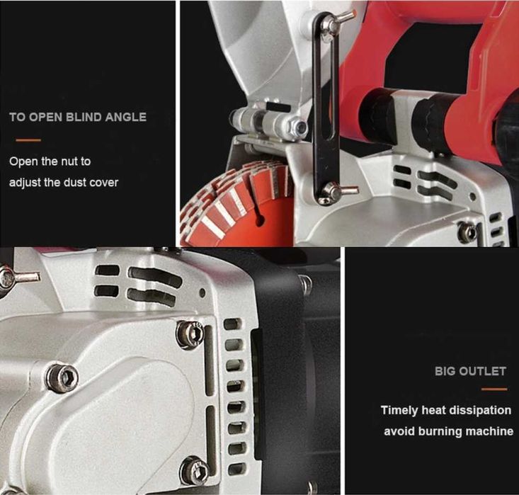 Masina slituit caneluri beton 5 discuri dia D133/D160, 2700W