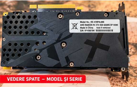 Placă video XFX AMD Radeon RX 470 4GB GDDR5, Dual Fan