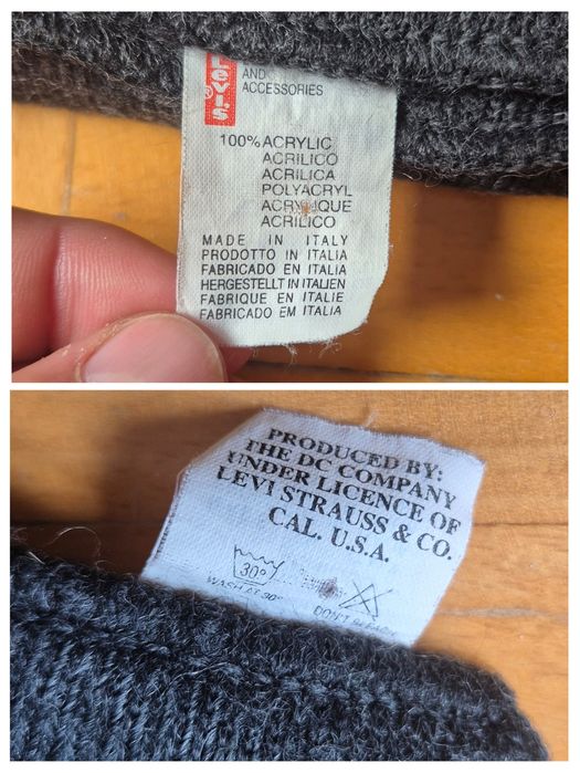 Eșarfă Iarnă Levi's Originală, Tricotată, Logo Brodat, Acrilic, Unisex