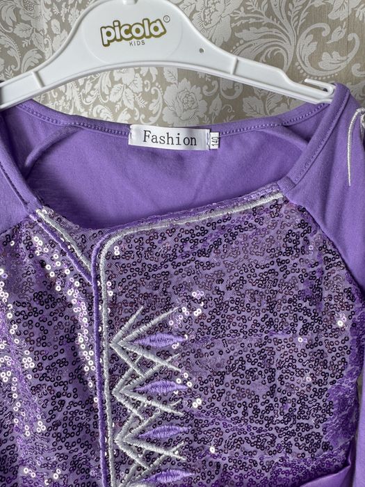 Платье эльза для девочки 7-8-9 лет.