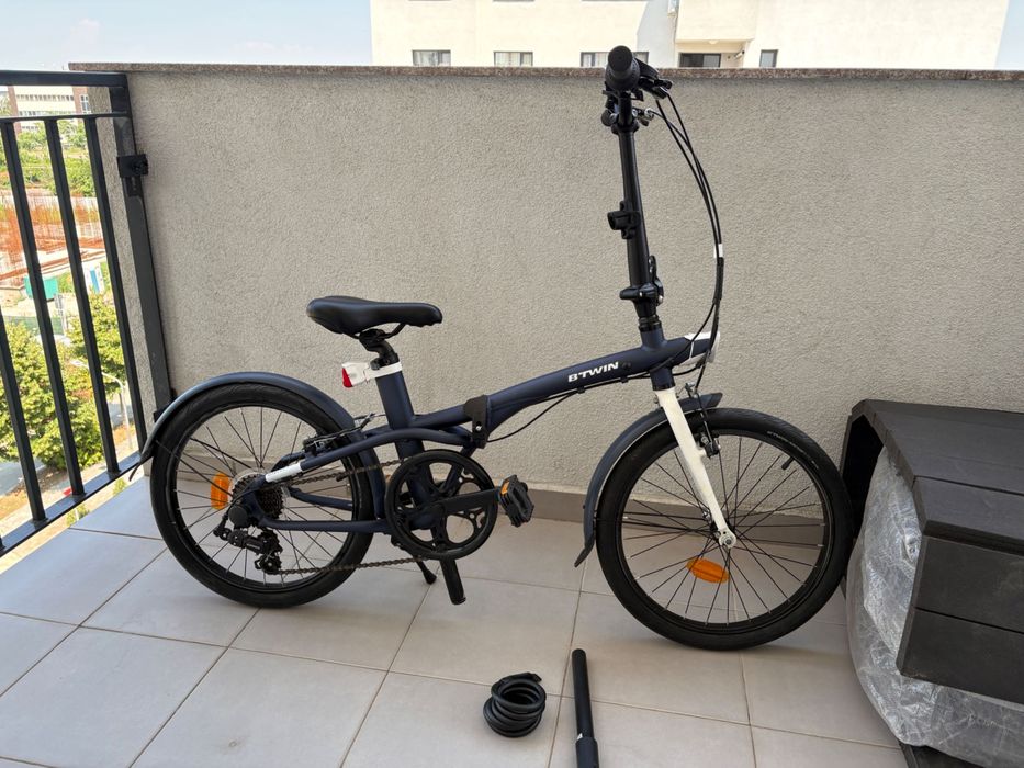 Bicicletă pliabilă B’Twin Tilt 500 – cadru aluminiu, 7 viteze