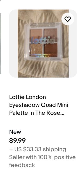 Lottie London - Палетка теней для век из четырех цветов. Оригинал