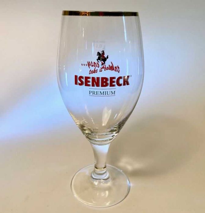 Set 12 pahare colecție Isenbeck Premium 1996 — Ritzenhoff Cristal — margini argint