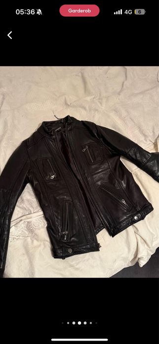 Кожанная куртка DKNY