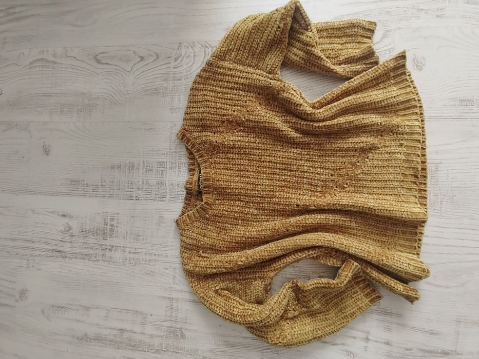 Плетен шал, Плетена жилетка с висока ека + блуза