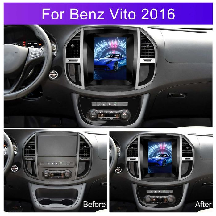 Navigatie Dedicata Tesla Mercedes Vito (2014-2021), BT, Wi-Fi, Carplay