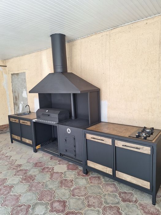 Кухня для улицы,  беседки, мангал , печь.