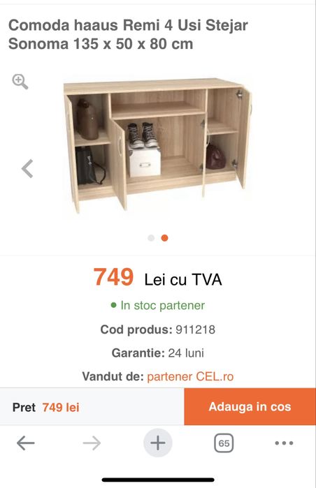 Comoda stejar Sonoma