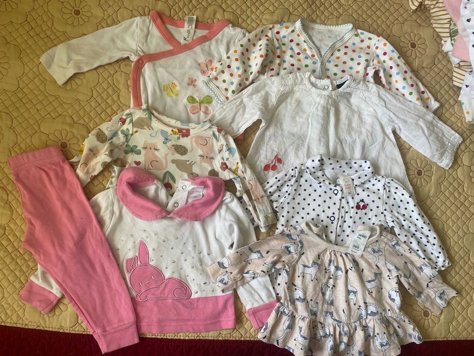 Lot set bluza pantaloni bebe copii marime 56 sau 62 0-3