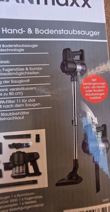 Vând Aspirator vertical Cleanmaxx, fără fir Nou sigilat