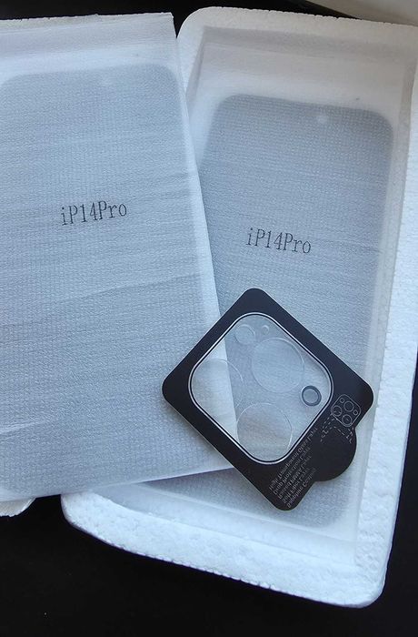 Set 3 folii protectie ecran + 1 set protectie lentile iphone 14 pro