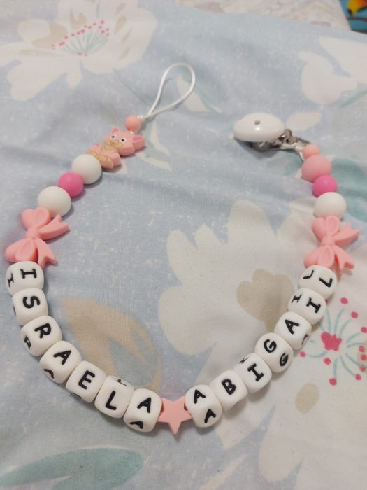 Lanturi pentru suzeta personalizate  copii