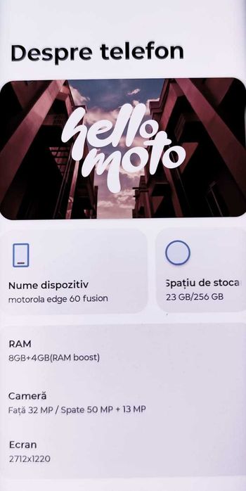 (AG 35)Telefon Motorola Edge 60  B.34185 - 800 Lei Garantie 2ani!