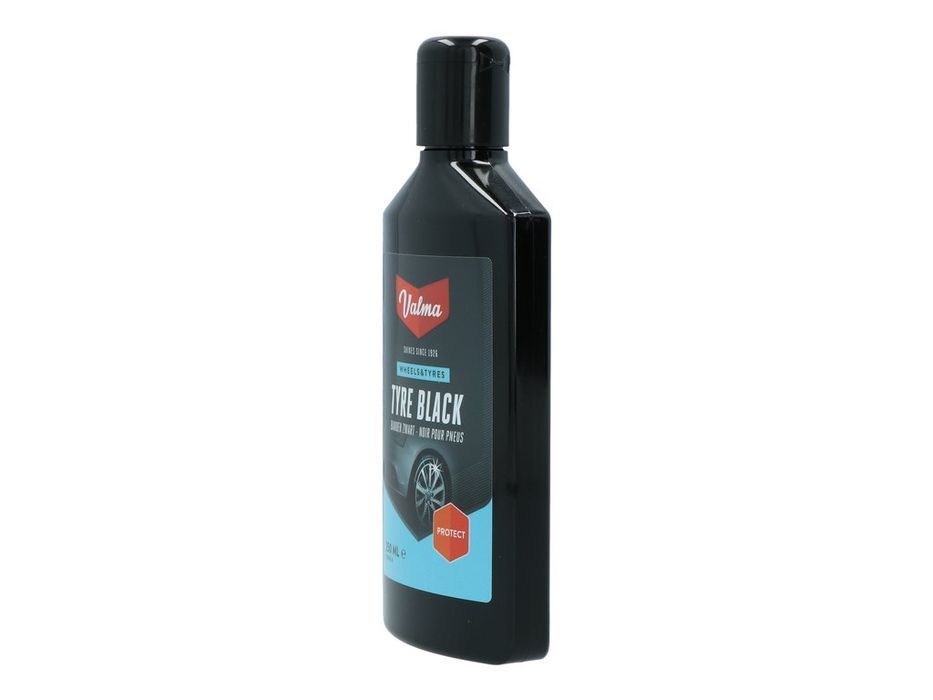 Solutie intretinere luciu anvelope si covorase cauciuc 250 ml Valma Tyre Black, efect negru intens de lunga durata
