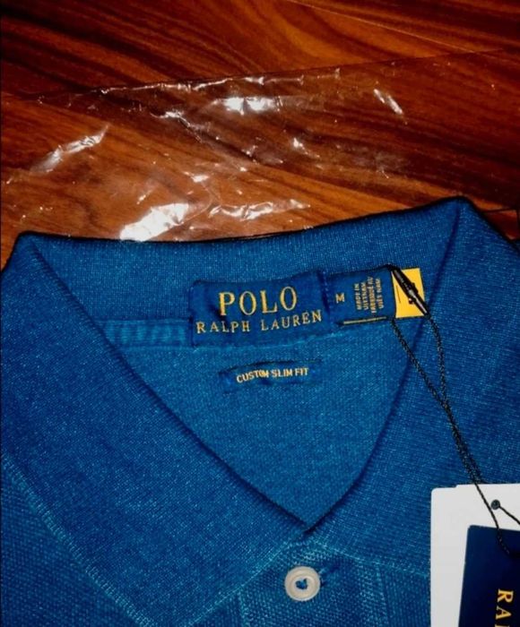 Polo Ralph Lauren Custom Slim Indigo Mesh polo shirt