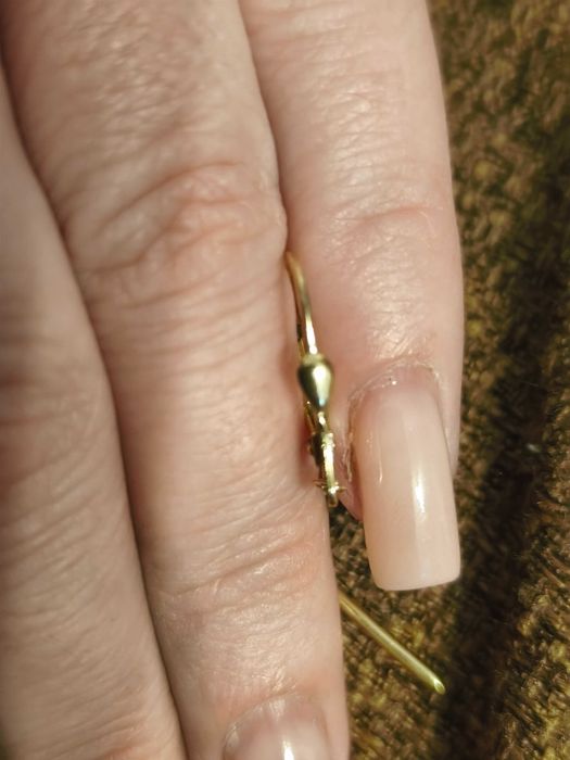 Cercei cu tortiță și lănțișor, aur 14k,
