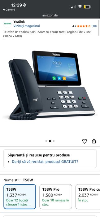 Telefon IP Yealink SIP-T58W