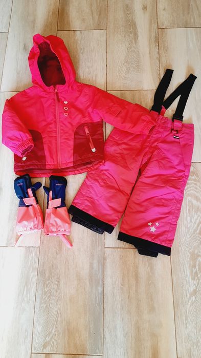 Geaca ski+pantaloni +mănuși Wedze, mărimea 86-92 cm