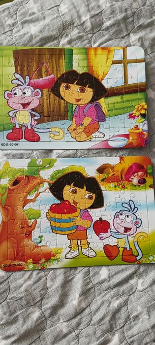 Детские пазлы на картине.