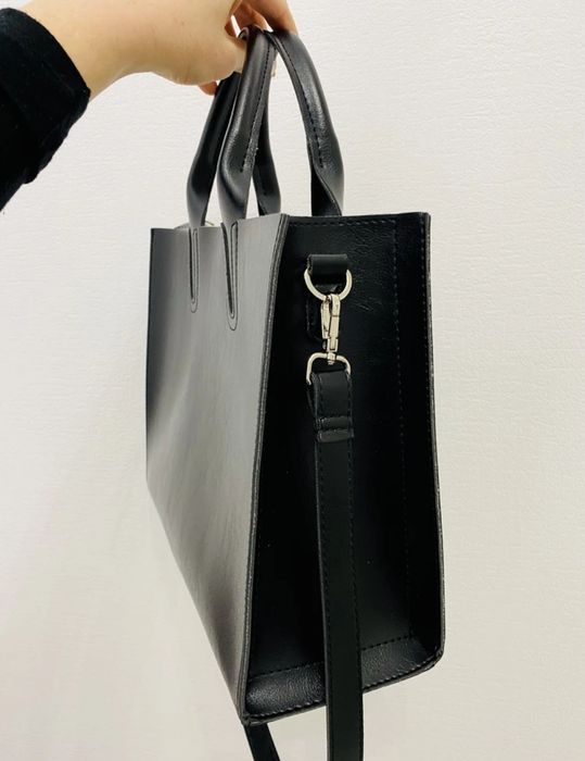 Сумка чёрная из экокожи