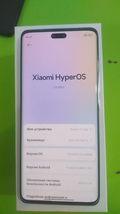 Xiomi 13 lite holati yaxshi kamchiligi yoq