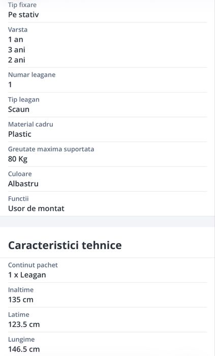 Leagăn copii/bebeluși