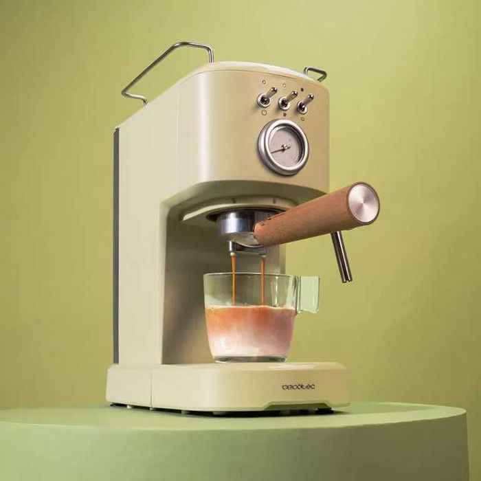 Еспресо кафемашина Cecotec Compact Power Espresso 20 Ретро дизайн Зелена