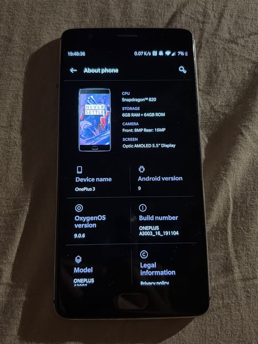 OnePlus 3, 64/6 GB, Graphite