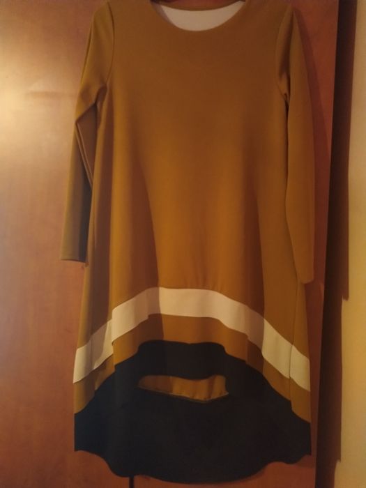 Rochie galbena de zi  deosebita
