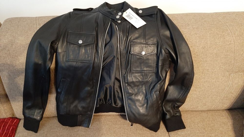 Jacheta moto piele BLUE WELLFORD BELAYA dama