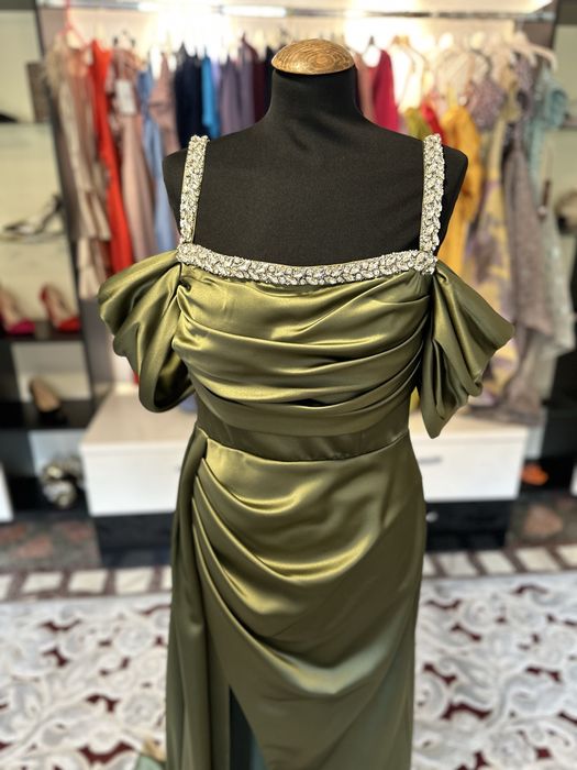 Rochie elagamta kaki marimea 42