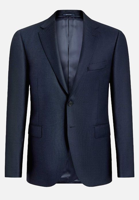 Sacou slim 52 XL de lux Boggi Milano lana super 110's albastru