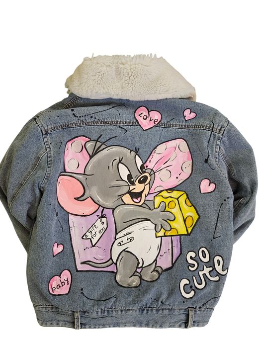 Ръчно рисувани дамски дънкови якета