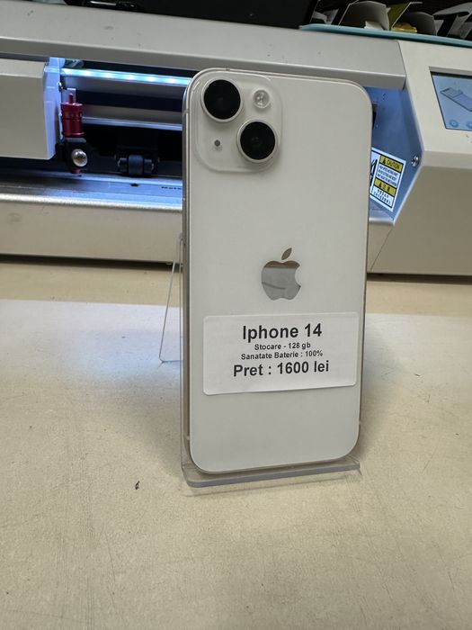 Iphone 14 / 128 gb / 100% baterie / impecabil / folie sticla cadou